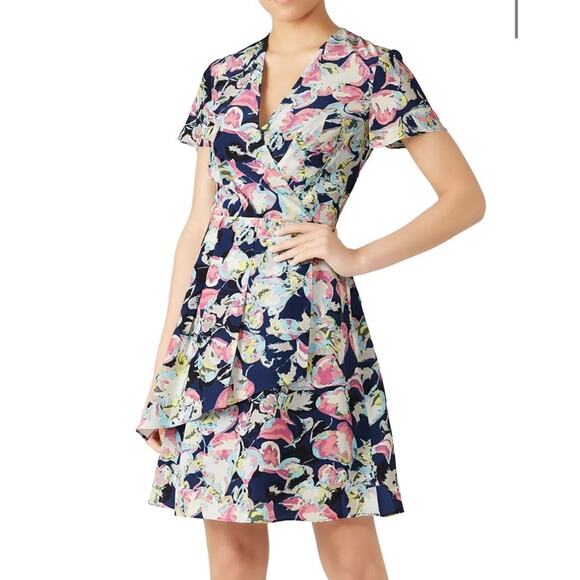 Slate & Willow Mixed Floral Printed Dress 100% silk Size 6 - Picture 1 of 6